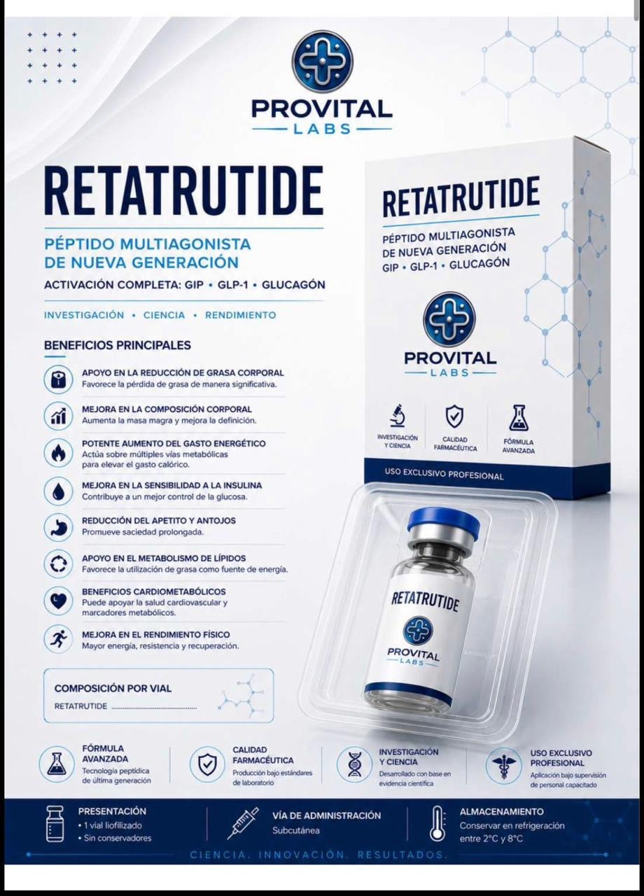 Retatrutida Provital Labs 10mg | Tu Primer Triple Agonista — Empieza Bien