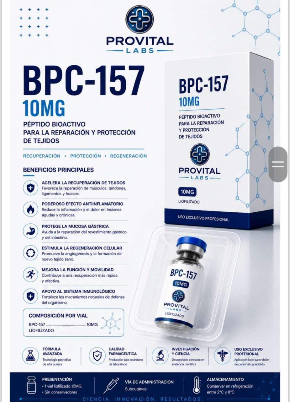 BPC-157 Provital Labs 10mg | 10mg Para Reparar Todo Lo Que Está Roto