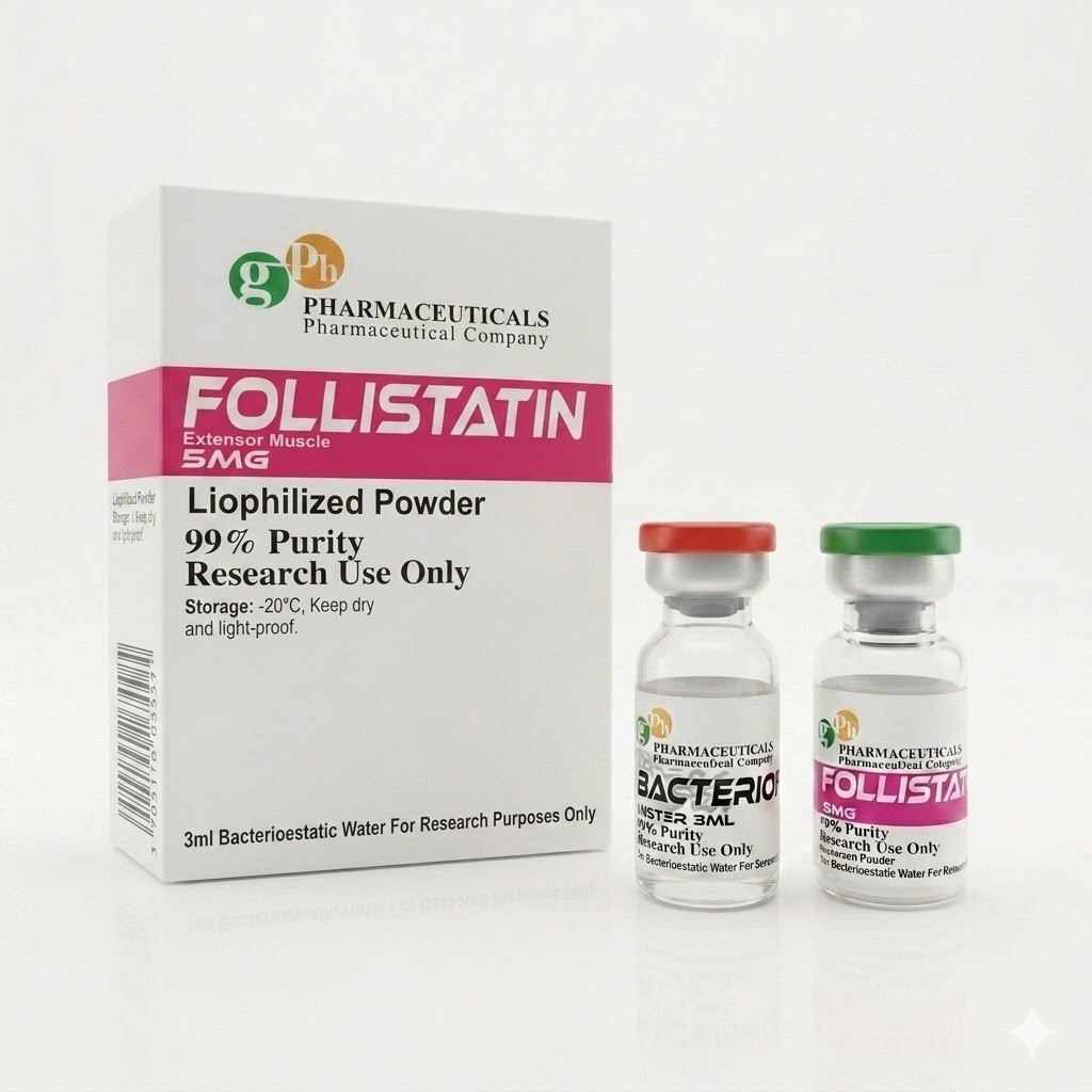 Follistatin GPh Pharmaceuticals 5mg | 5x Más — Quítale El Freno a Tu Músculo
