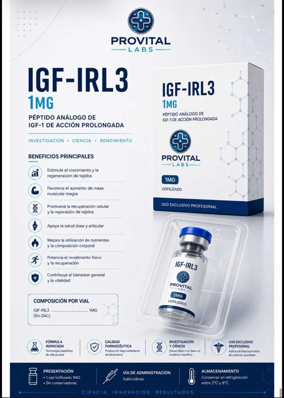 IGF-1 LR3 Provital Labs 1mg | Más Fibras, Más Motor, Más Músculo Para Siempre