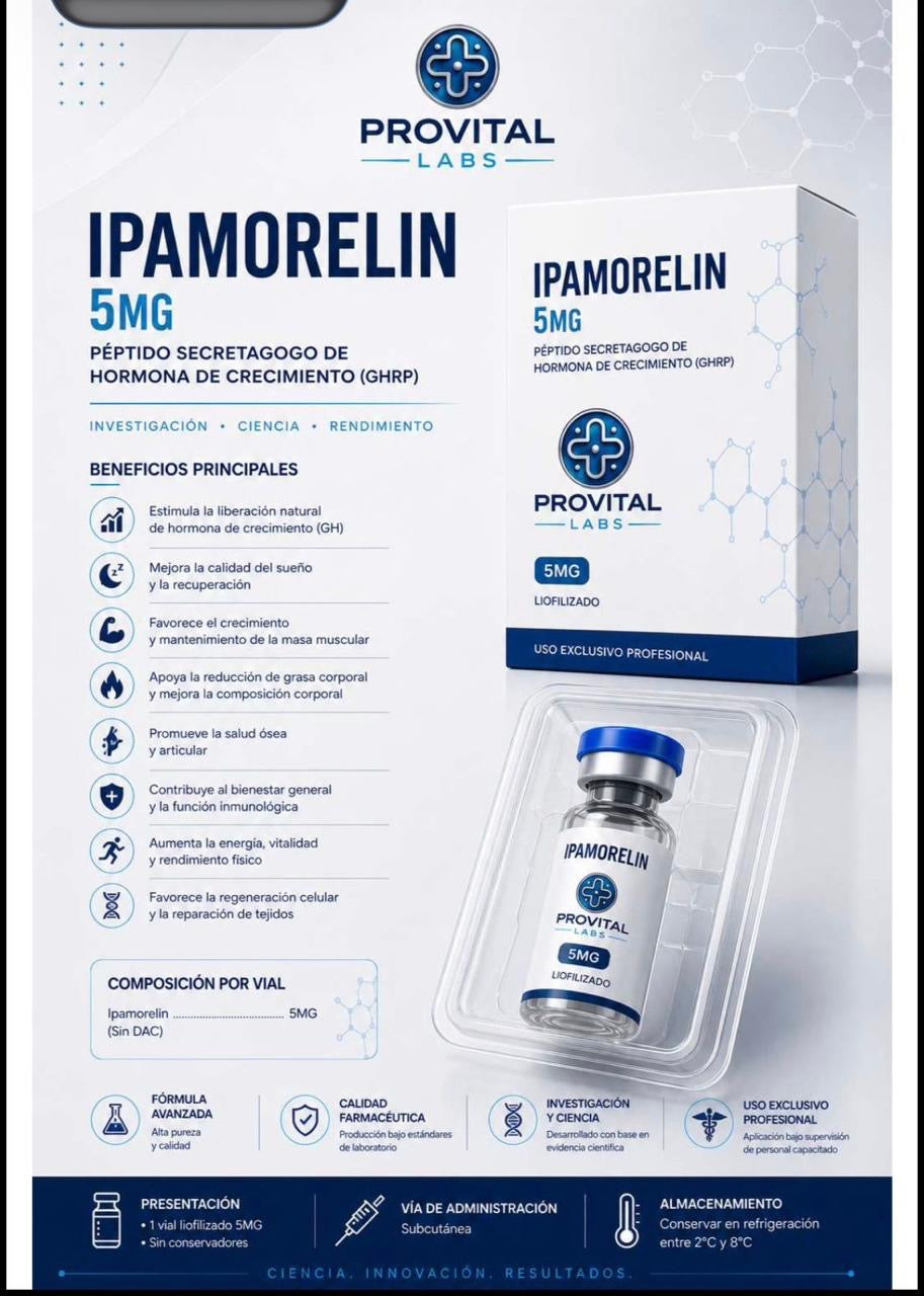 Ipamorelin Provital Labs 5mg | Crece Mientras Duermes, Sin Efectos
