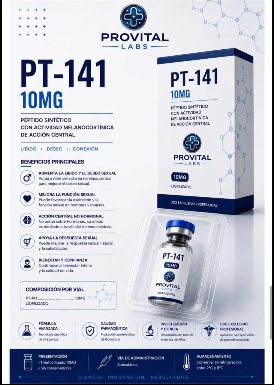 PT-141 Provital Labs 10mg | Deseo Real Desde El Cerebro