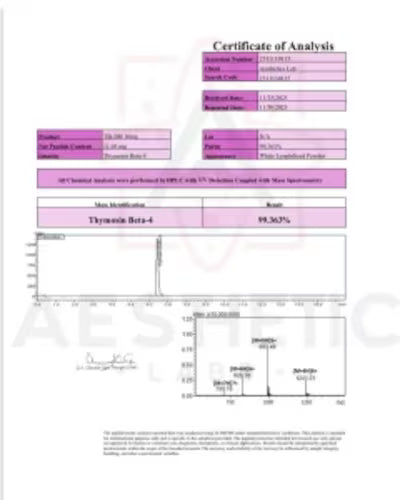 TB 500 Aesthetic Labs 10 Mg Recuperacion Articular