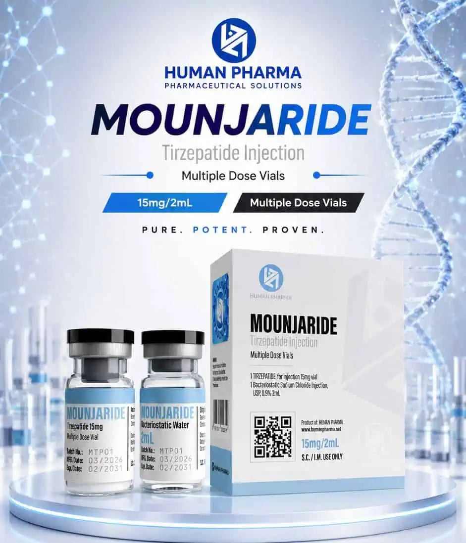 Mounjaride Human Pharma 15mg | Pierde Tallas Como Cirugía Sin Bisturí