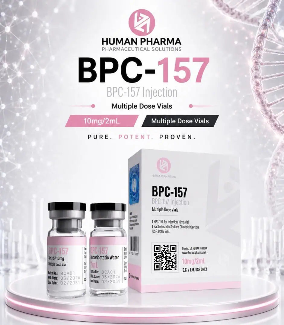 BPC-157 Human Pharma 10mg | Entrena Pesado Sin Que Nada Te Frene