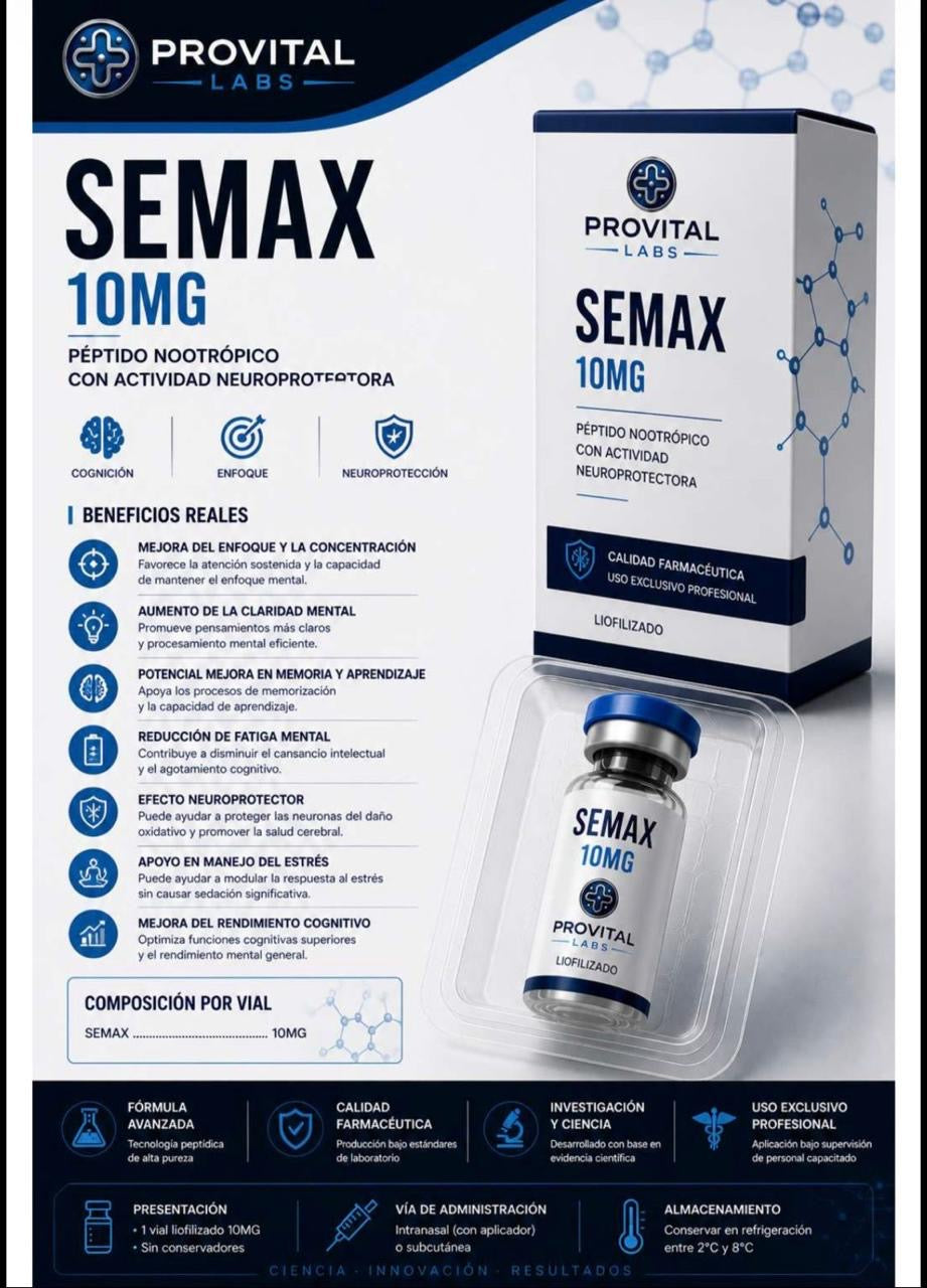 Semax Provital Labs 10mg | Tu Cerebro En Modo Imparable — Sin Café, Sin Crash