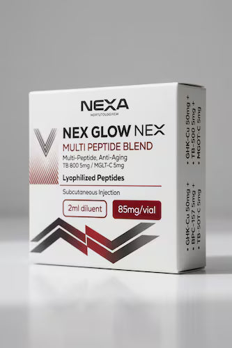 NEX GLOW Nexa 65mg | 4 Péptidos en 1 Vial — Piel, Cuerpo y Juventud
