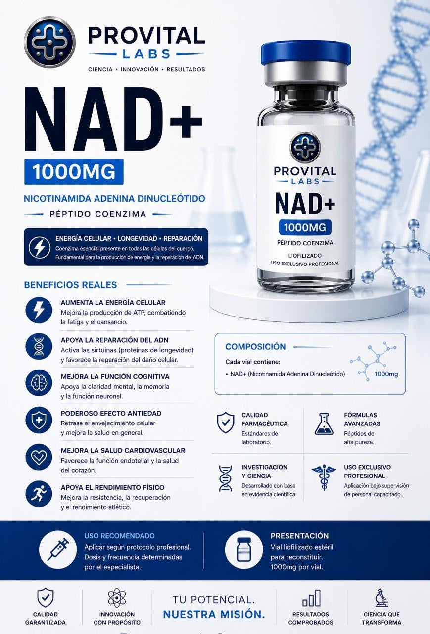 NAD+ Provital Labs 1000mg | 1,000mg de Juventud Celular — La Dosis Que Lo Cambia Todo