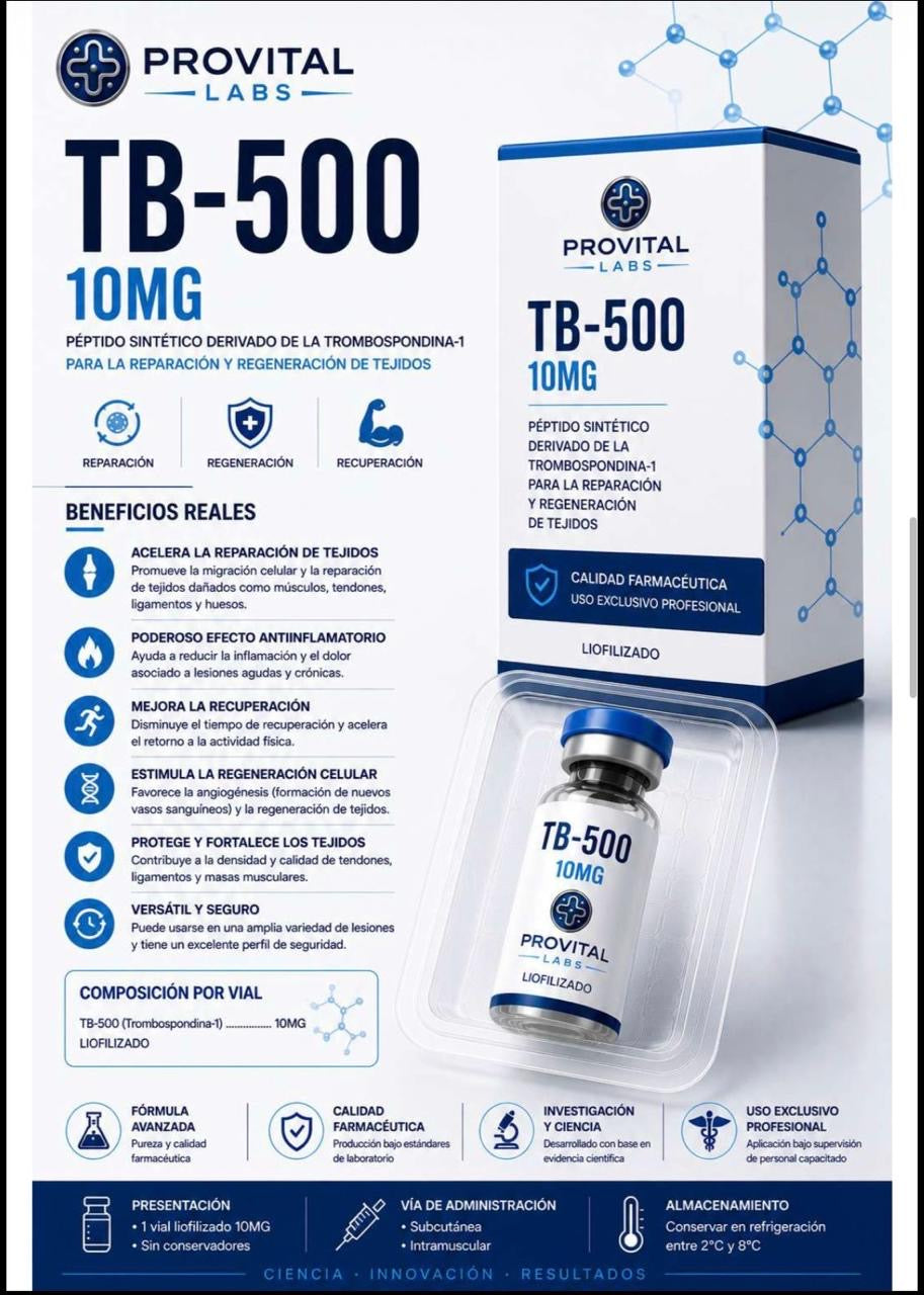 TB-500 Provital Labs 10mg | Deja de Entrenar Roto — Reconstruye y Vuelve