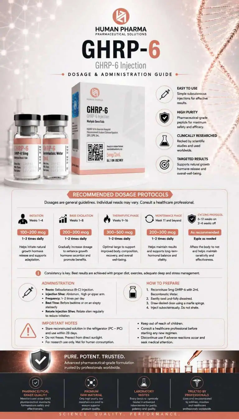 GHRP-6 Human Pharma 5mg | El Hambre Que Construye Monstruos