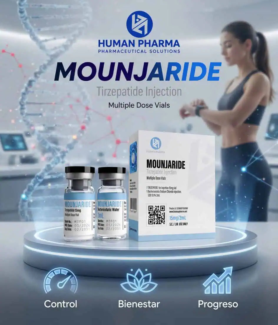 Mounjaride Human Pharma 15mg | Pierde Tallas Como Cirugía Sin Bisturí