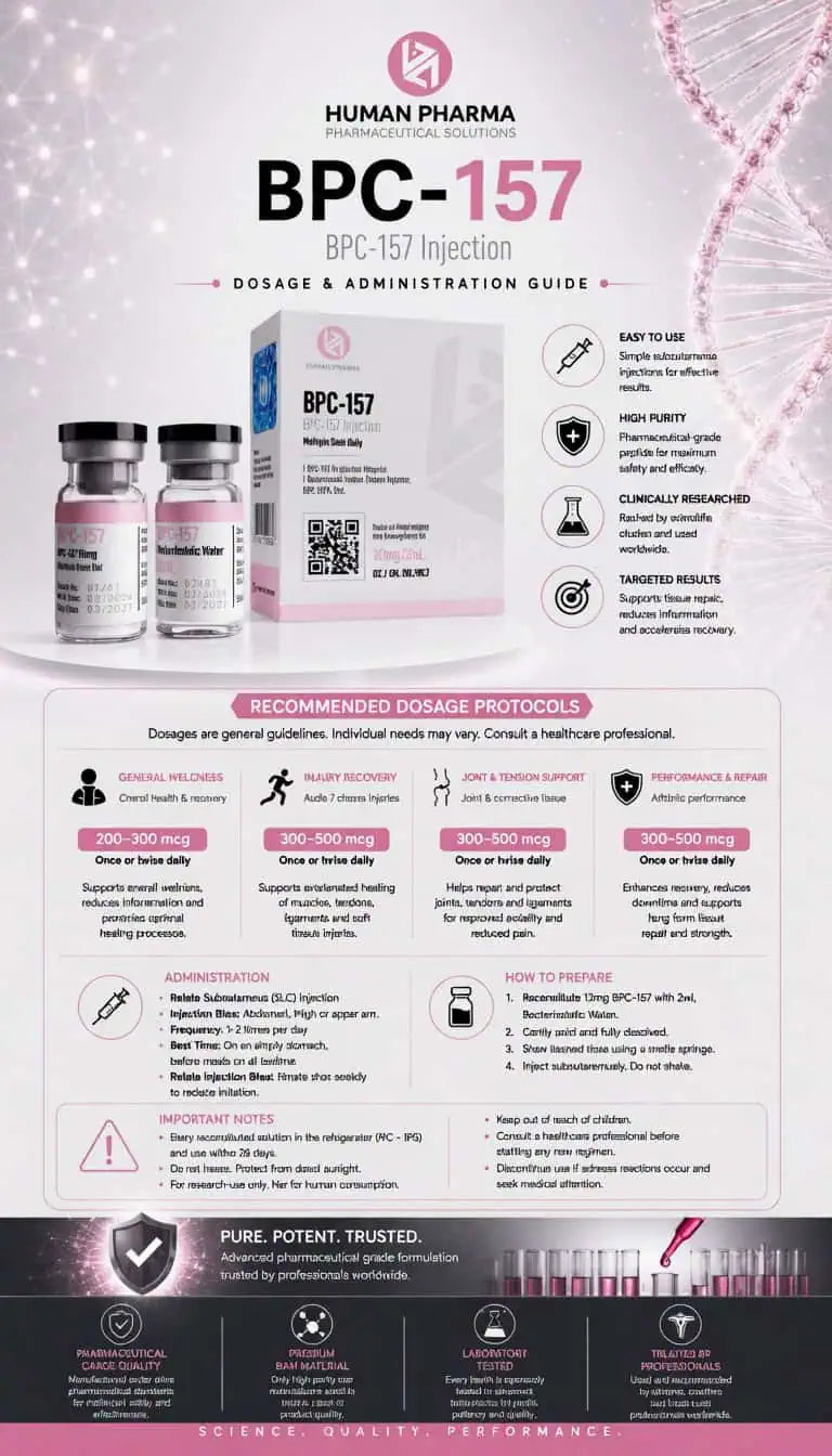 BPC-157 Human Pharma 10mg | Entrena Pesado Sin Que Nada Te Frene