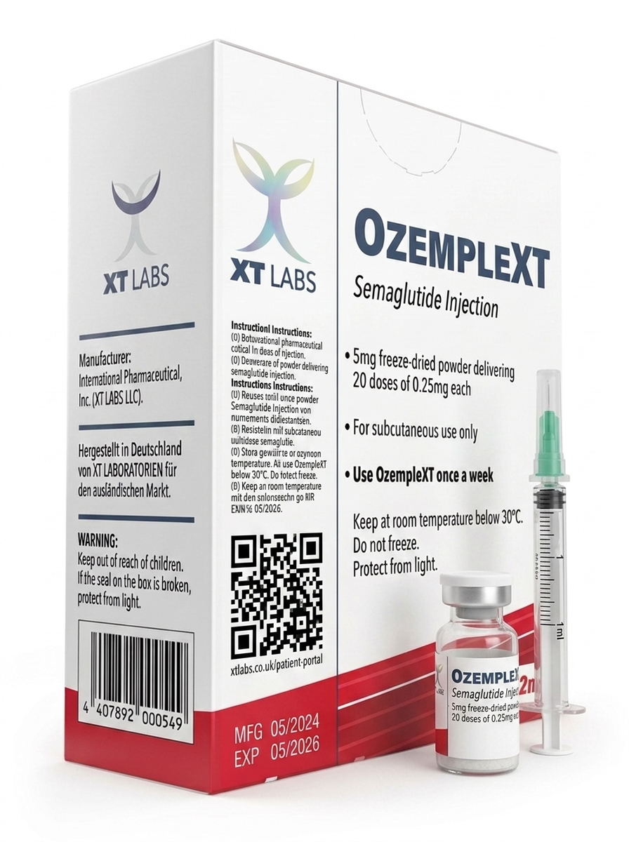 OzempleXT XT Labs 5mg | Pierde Tallas Sin Pelear Con El Hambre