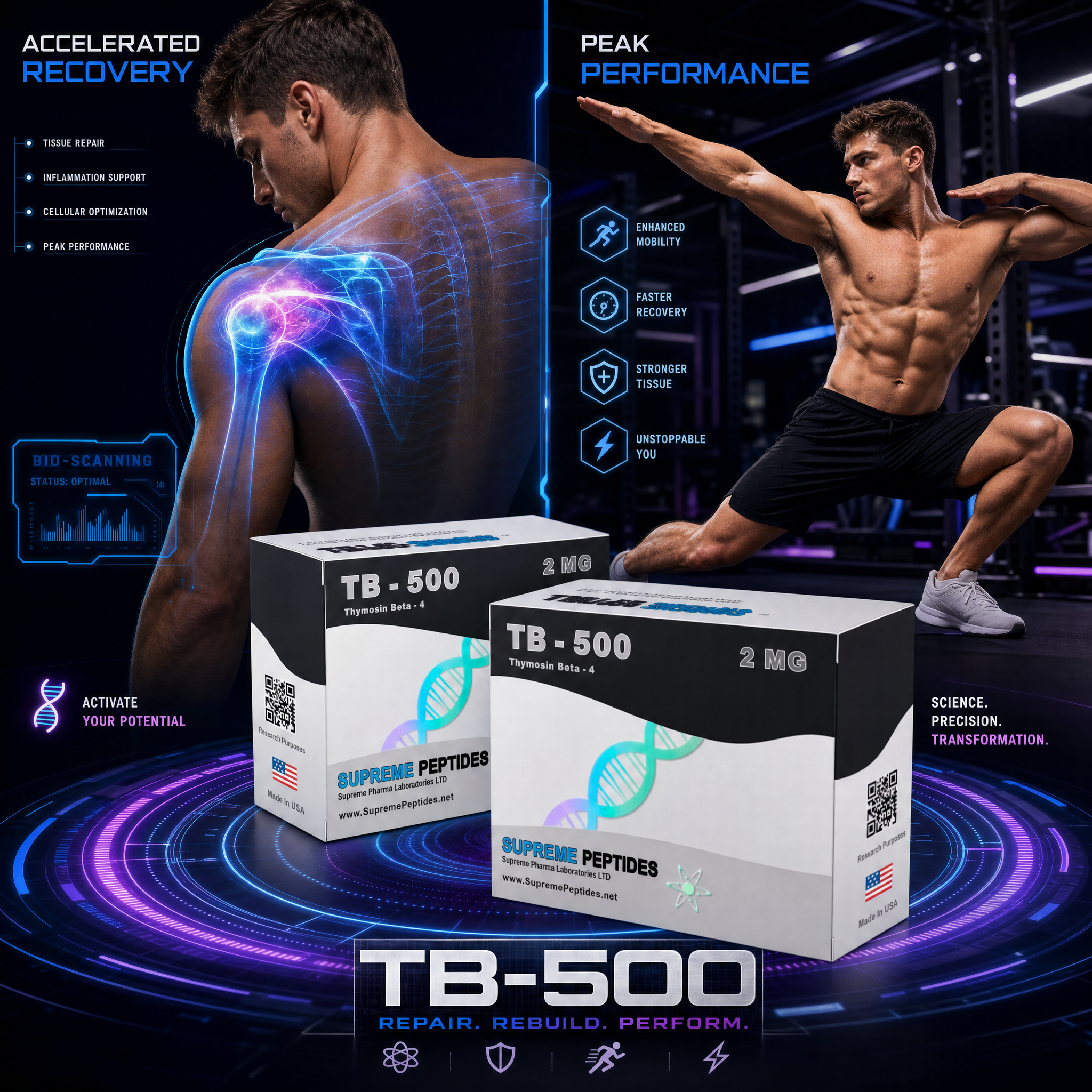 Tb 500 Supreme Peptides 2 Mg Recuperacion De Lesiones
