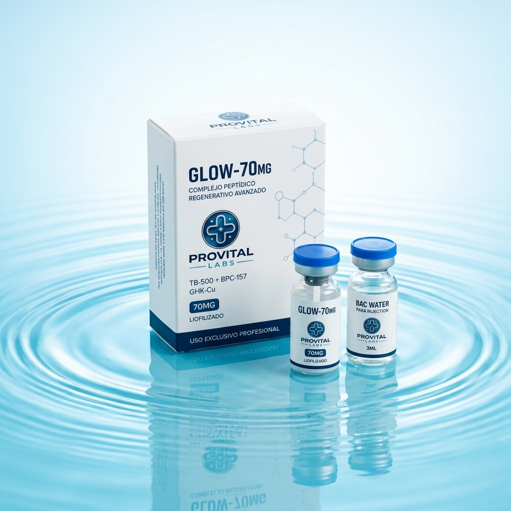 GLOW-70mg Provital Labs | 4 Péptidos Farmacéuticos — Un Vial Lo Repara Todo